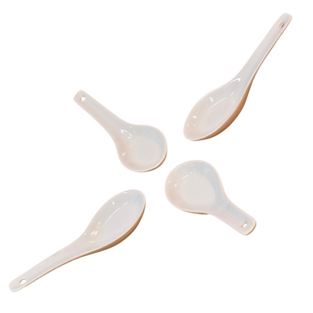 4 Saki Spoons Pier 1 China White Serving Spoon‎ Liquid Display